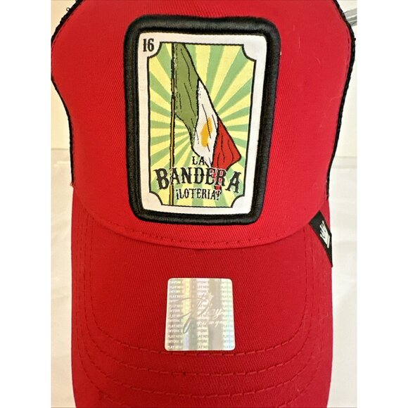 Mexico Flag Baseball Cap Trucker Hat La Bandera Loteria Play New York New w Tags - Picture 3 of 8